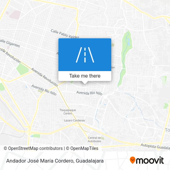 Andador José María Cordero map