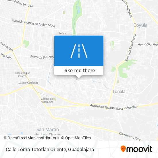 Mapa de Calle Loma Tototlán Oriente