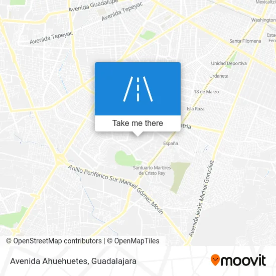 Avenida Ahuehuetes map