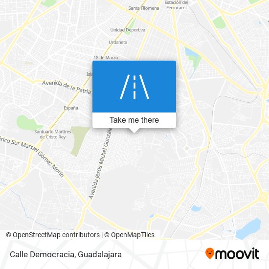 Calle Democracia map