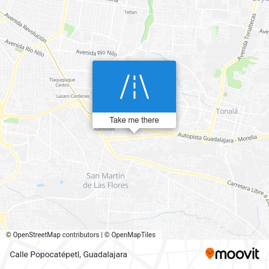 Mapa de Calle Popocatépetl