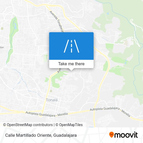 Mapa de Calle Martillado Oriente