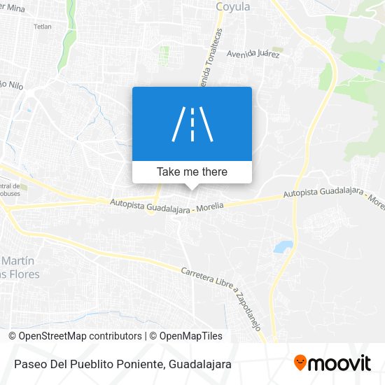 Paseo Del Pueblito Poniente map