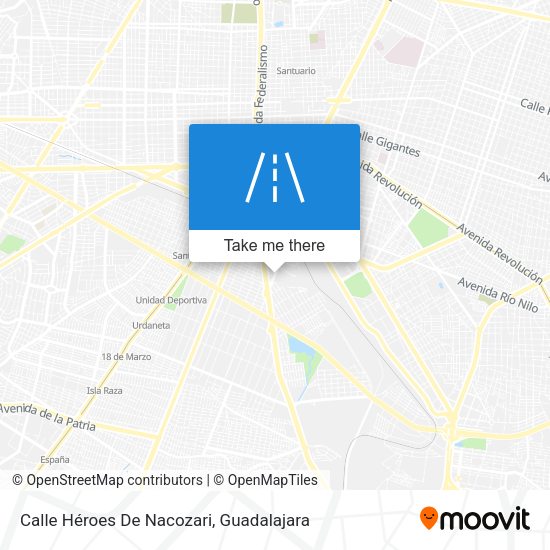 Mapa de Calle Héroes De Nacozari