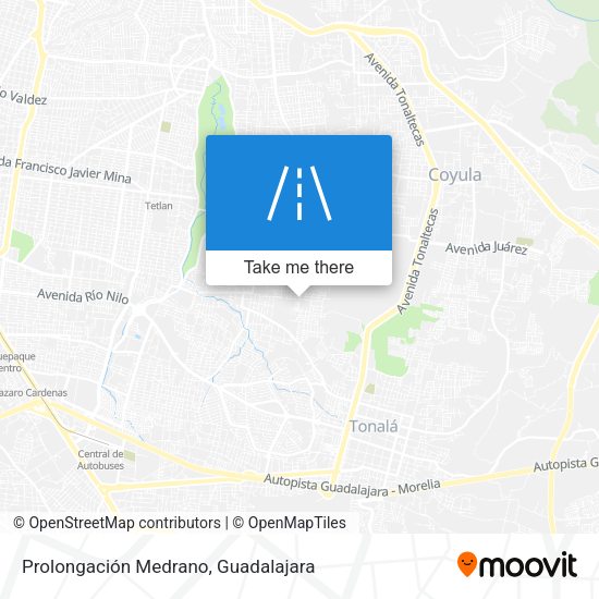 Prolongación Medrano map