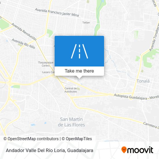Andador Valle Del Río Loria map
