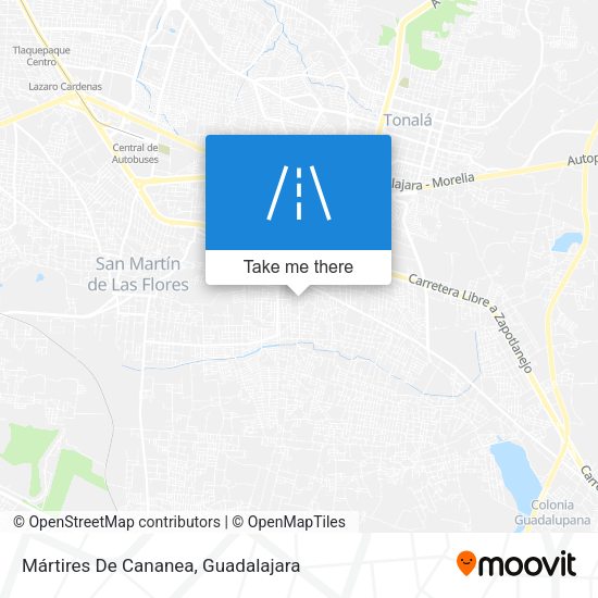 Mártires De Cananea map
