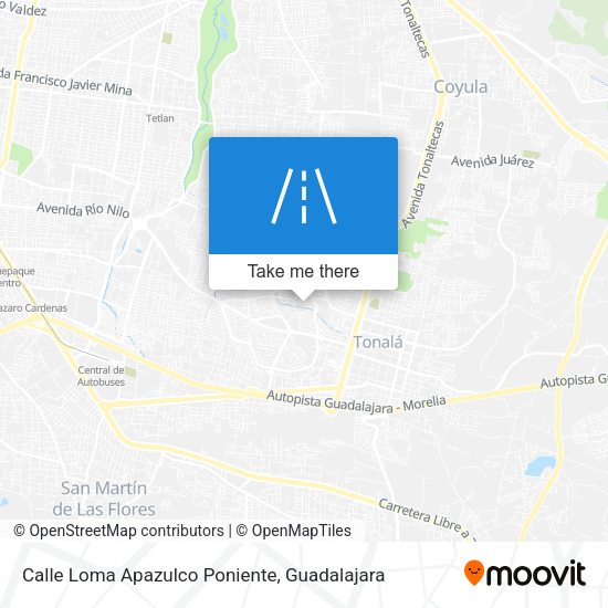 Calle Loma Apazulco Poniente map