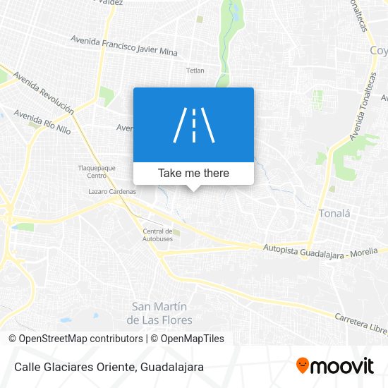 Calle Glaciares Oriente map