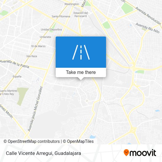 Mapa de Calle Vicente Arregui