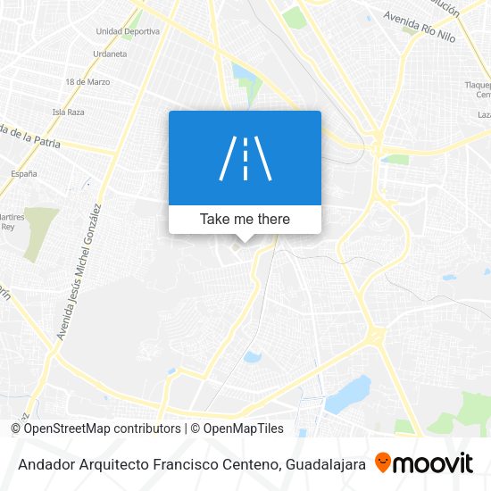 Andador Arquitecto Francisco Centeno map