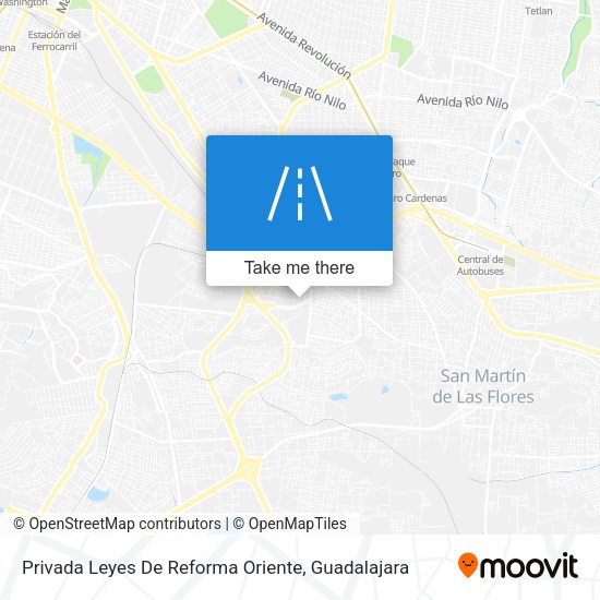 Mapa de Privada Leyes De Reforma Oriente