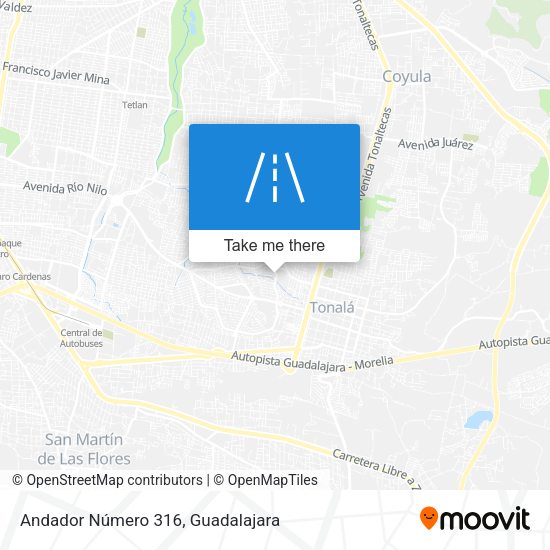 Mapa de Andador Número 316