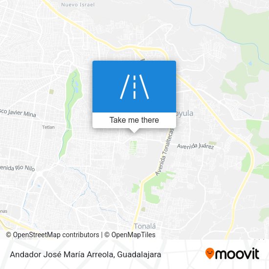Mapa de Andador José María Arreola