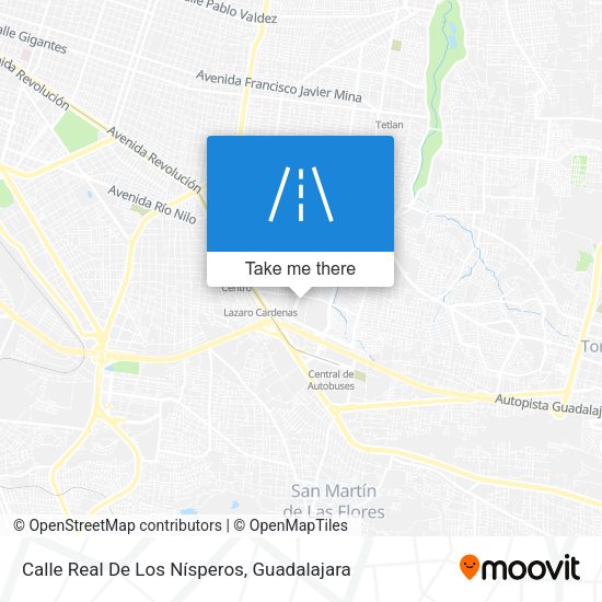 Mapa de Calle Real De Los Nísperos