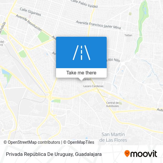 Mapa de Privada República De Uruguay