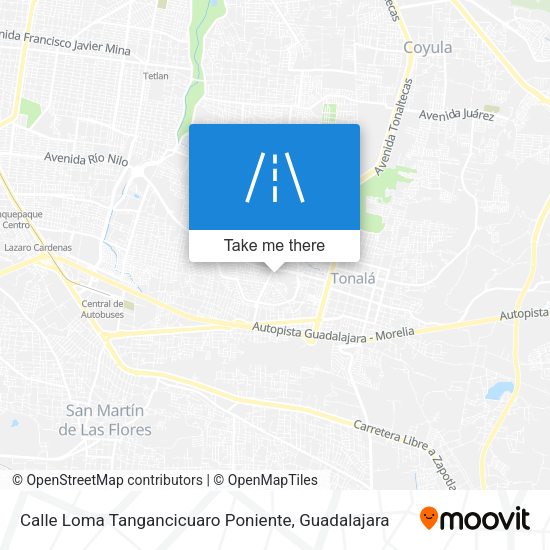 Mapa de Calle Loma Tangancicuaro Poniente