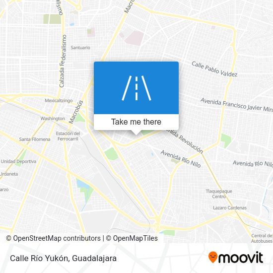 Calle Río Yukón map