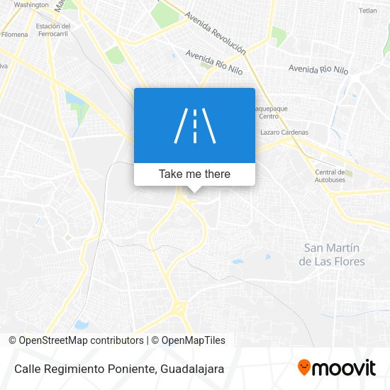 Mapa de Calle Regimiento Poniente