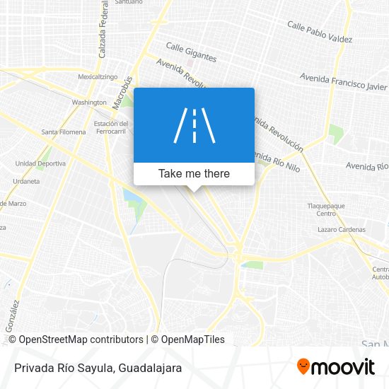 Privada Río Sayula map