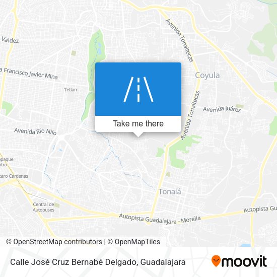 Mapa de Calle José Cruz Bernabé Delgado