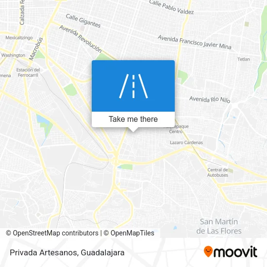 Privada Artesanos map