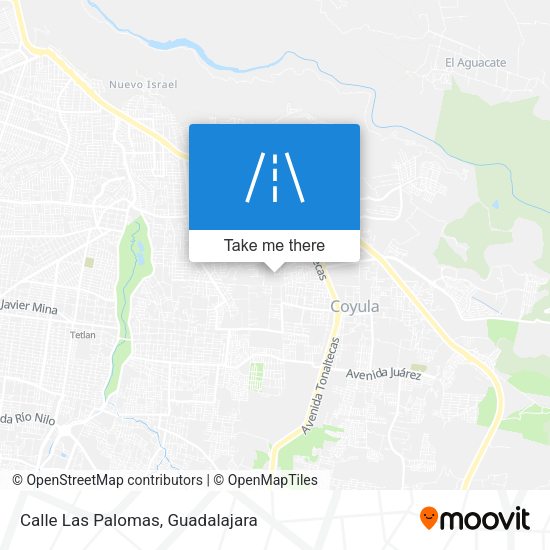 Mapa de Calle Las Palomas