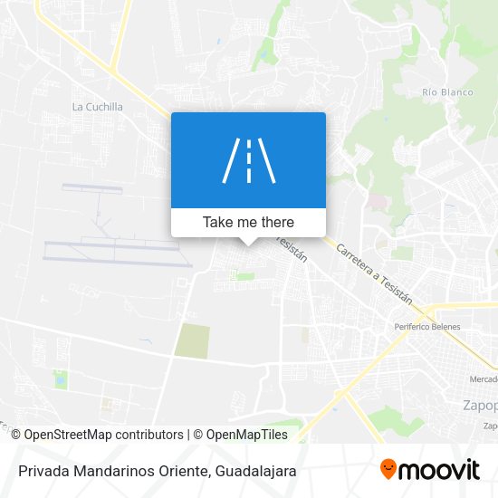 Privada Mandarinos Oriente map
