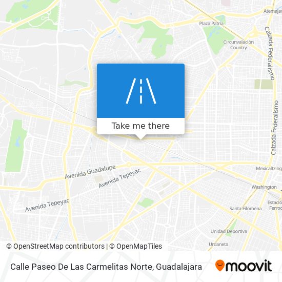 Mapa de Calle Paseo De Las Carmelitas Norte