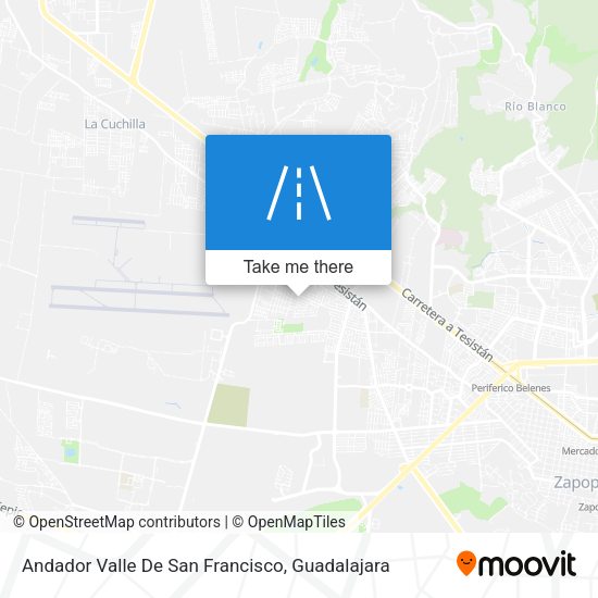 Mapa de Andador Valle De San Francisco