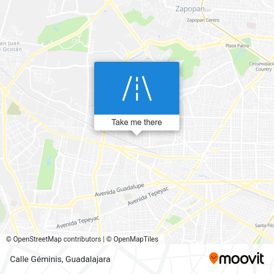Calle Géminis map