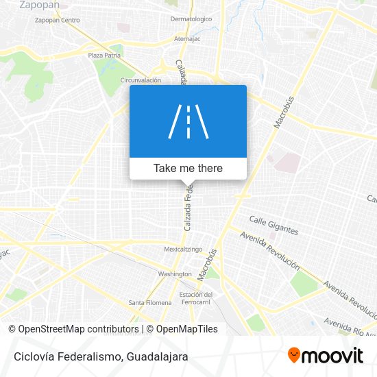 Mapa de Ciclovía Federalismo
