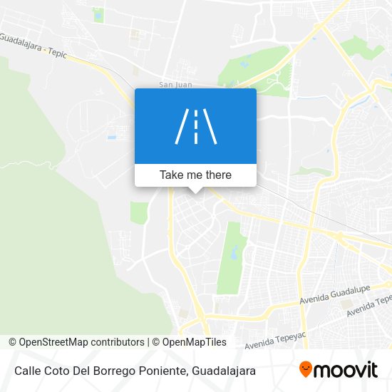 Calle Coto Del Borrego Poniente map