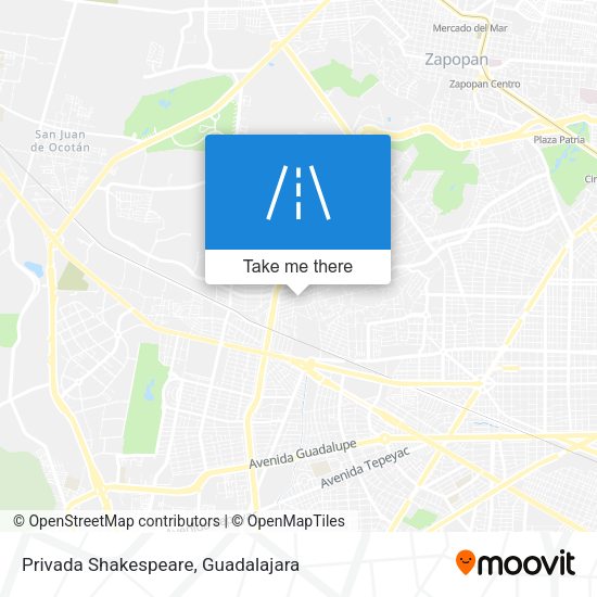 Mapa de Privada Shakespeare