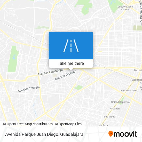 Mapa de Avenida Parque Juan Diego