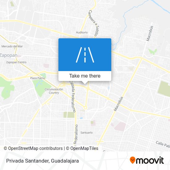 Mapa de Privada Santander