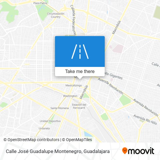 Mapa de Calle José Guadalupe Montenegro