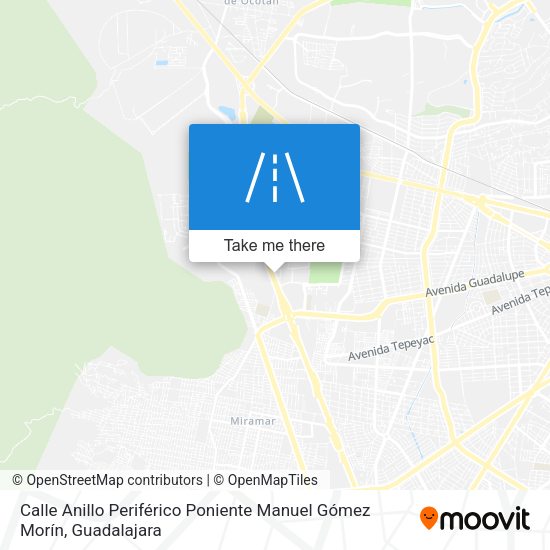 Calle Anillo Periférico Poniente Manuel Gómez Morín map