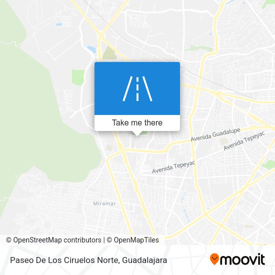 Paseo De Los Ciruelos Norte map