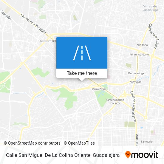 Mapa de Calle San Miguel De La Colina Oriente