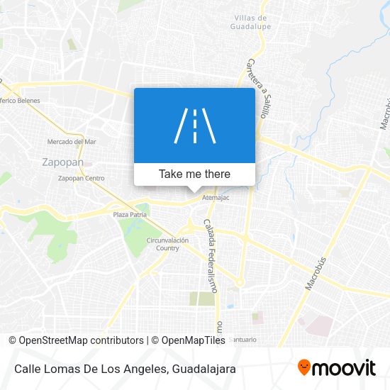 Calle Lomas De Los Angeles map