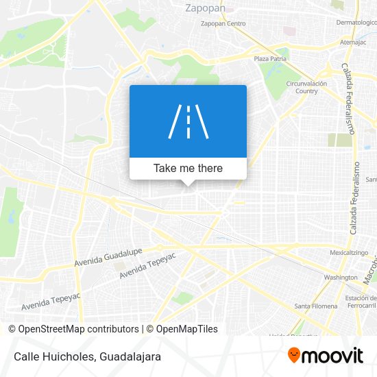 Mapa de Calle Huicholes