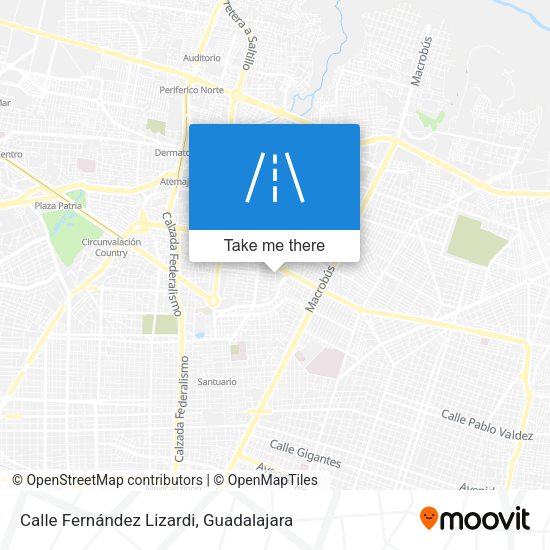 Mapa de Calle Fernández Lizardi