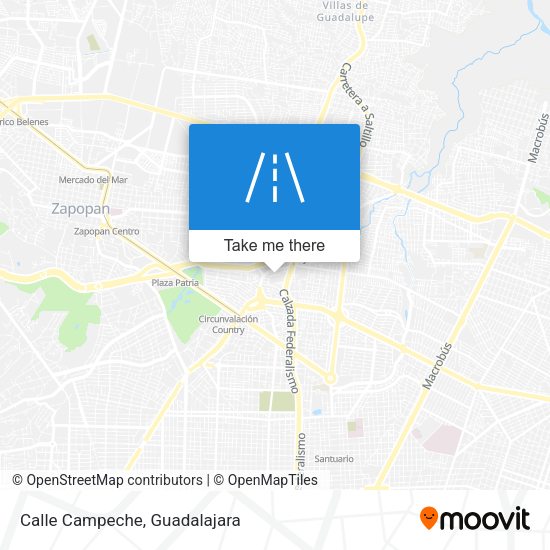 Mapa de Calle Campeche