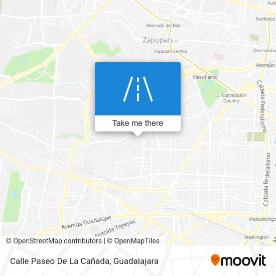 Mapa de Calle Paseo De La Cañada