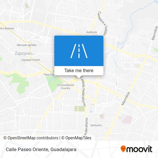 Calle Paseo Oriente map