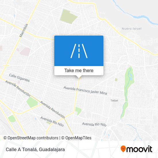 Calle A Tonalá map