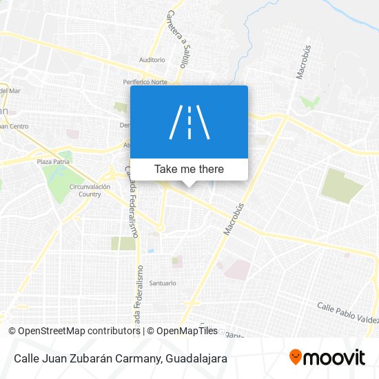 Mapa de Calle Juan Zubarán Carmany