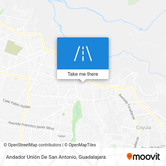 Mapa de Andador Unión De San Antonio