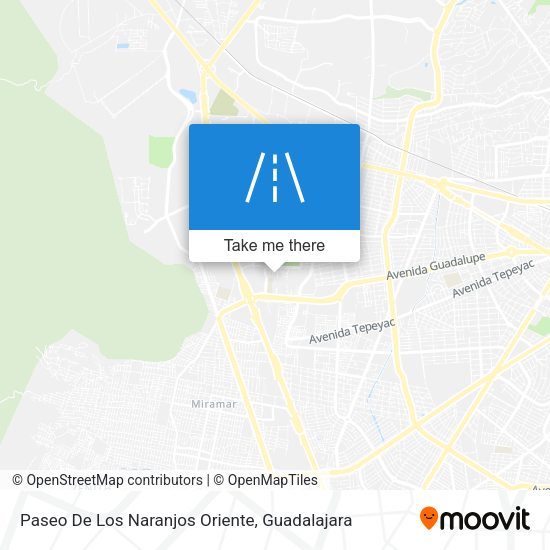 Paseo De Los Naranjos Oriente map